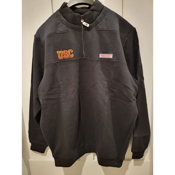 NEW W/Tags Mens USC Vineyard Vines Shep Shirt 1/4 Zip Medium MSRP $98.50 - Picture 1 of 3
